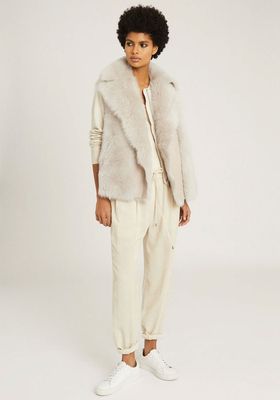Shearling Gilet With Zip Detail