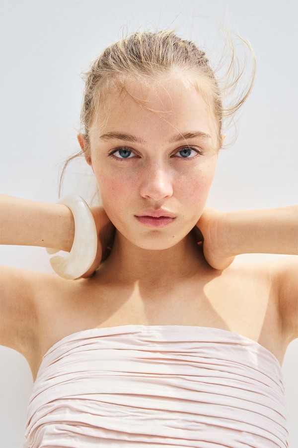 Bubble-Hem Bandeau Top from H&M