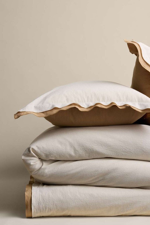 Pure Cotton Crepe Contrast Bedding Set