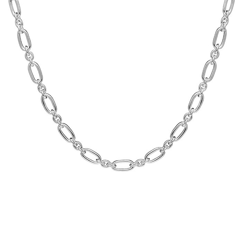 Linked Together Chain Silver Necklace