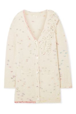 Embellished Appliqued Knitted Cardigan from LoveShackFancy