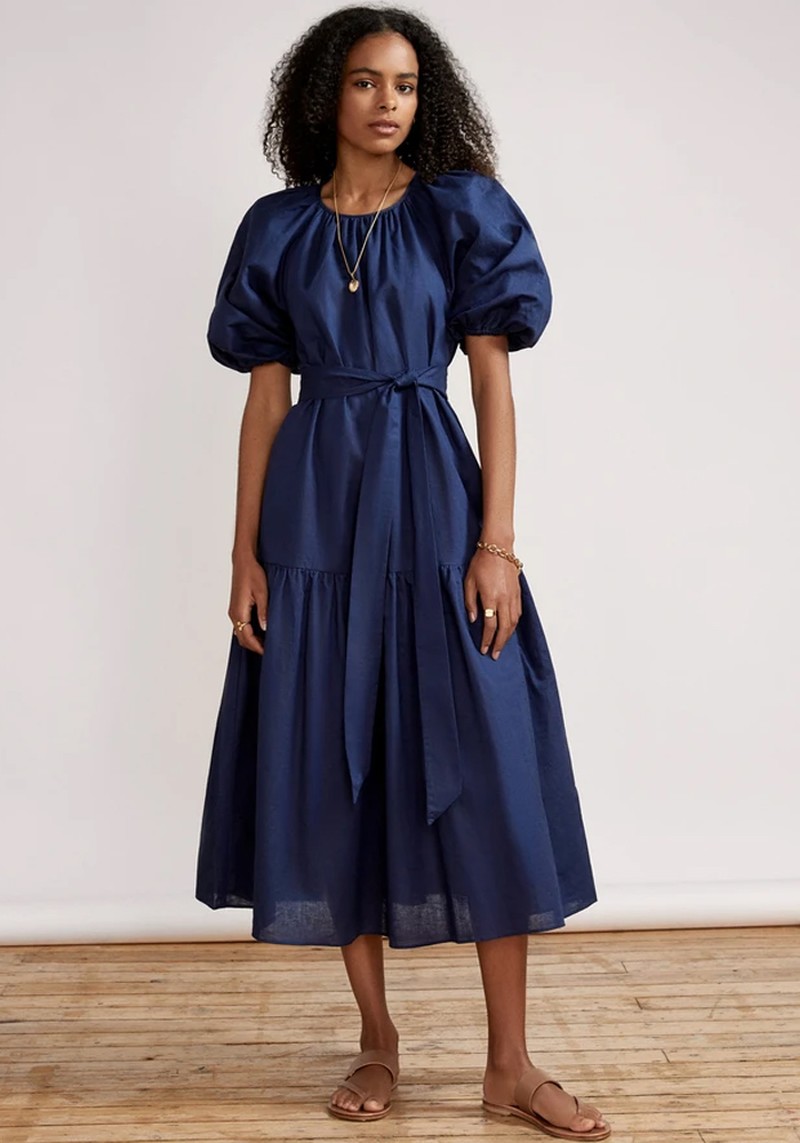  Titiana Navy Smock Dress  from Kitri