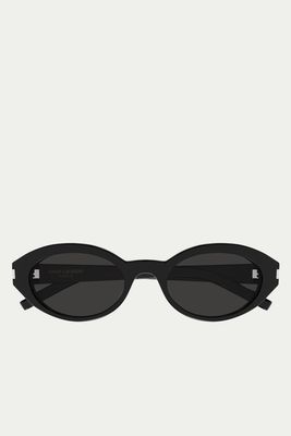 Feminine Oval Acetate Sunglasses from Saint Laurent 