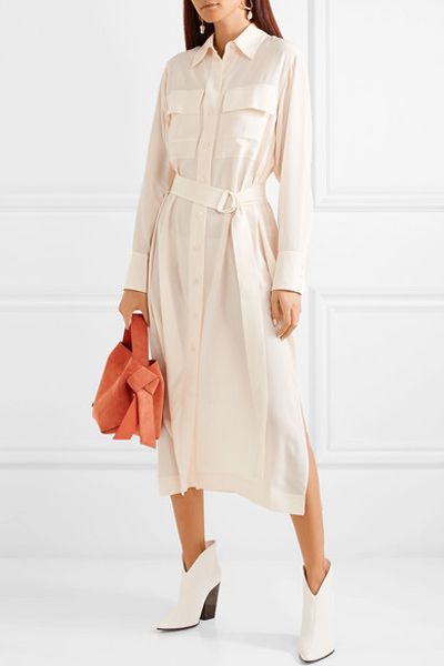 Silk Crepe De Chine Midi Dress from Joseph