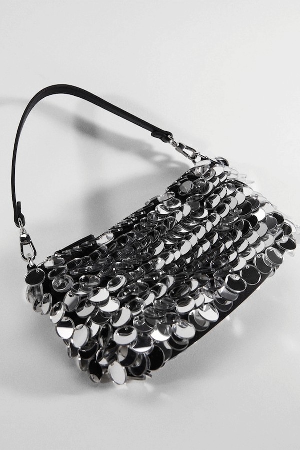 Short Handle Sequins Bag