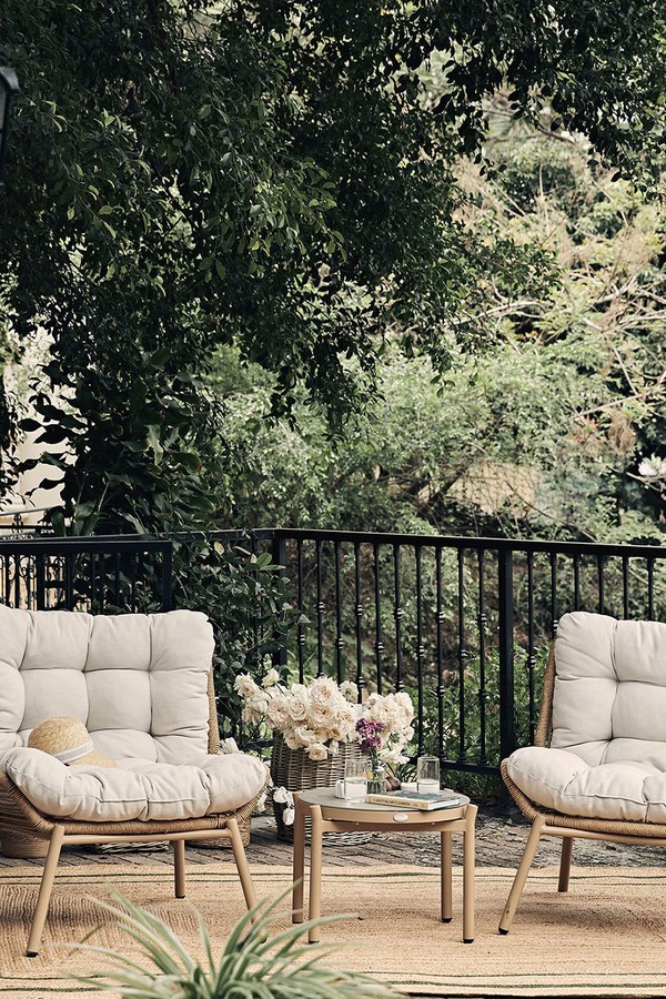 Marlowe 2-Seater Wicker and Aluminium Frame Bistro Set