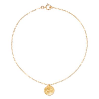 Baby Lion Gold-Plated Anklet from Alighieri