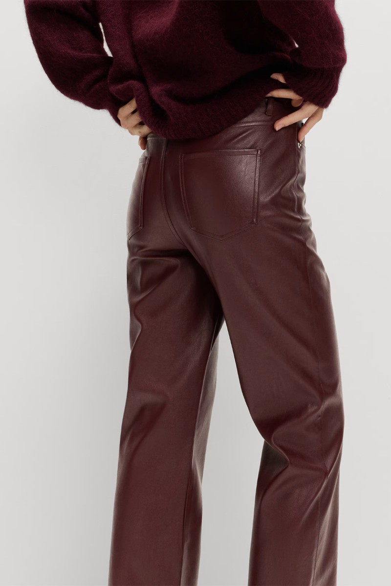 Faux Leather Straight Leg Trousers from Marks & Spencer
