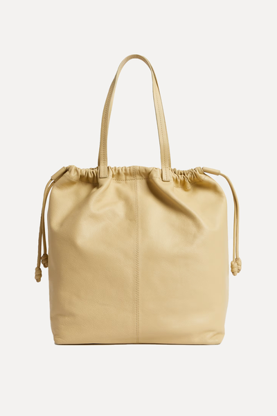 Leather Drawstring Tote Bag  from M&S