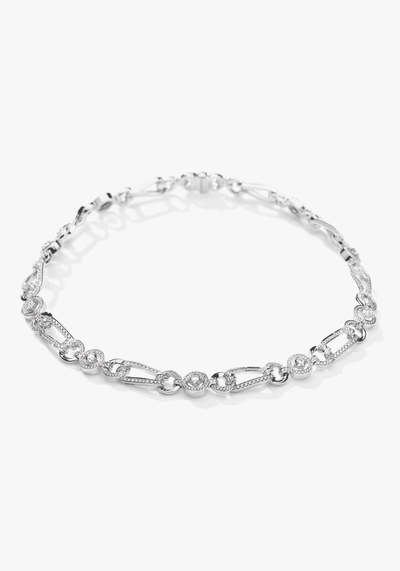 The Knot Open Link White Gold Diamond Collar