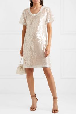 Sequined Tulle Mini Dress from Norma Kamili