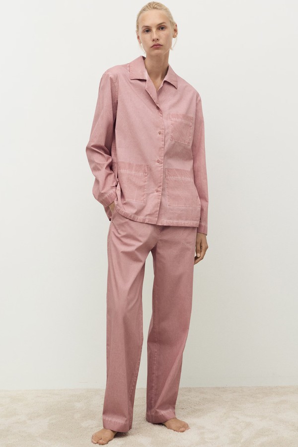 Garment-Dyed Cotton Long Trousers from  Mango