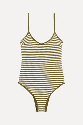 Textured Stripe Triangle Swimsuit from Oysho
