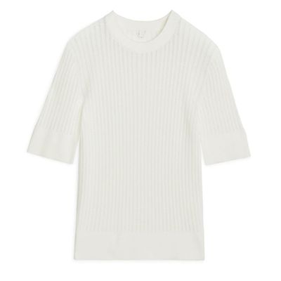 Lace Knit Short-Sleeve Jumper from Arket