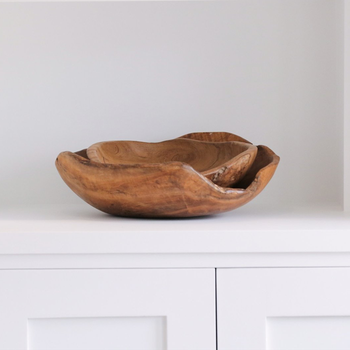 Teak Sculptural Bowl 