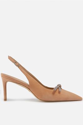 Bow Slingback Suede Heeled Pumps from Stuart Weitzman