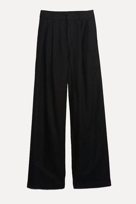 Linen Blend Pleated Trousers from GAP