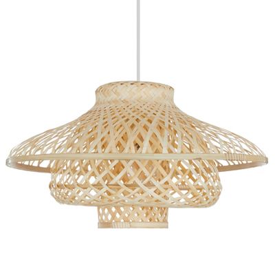 Easy-To-Fit Lyssa Rattan Ceiling Shade from John Lewis