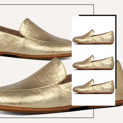 Croc-Embossed Metallic Leather Loafers | £36 (were £90)