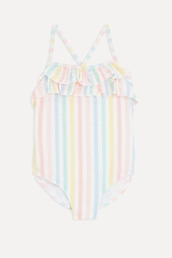 Stripe Frill Swimsuit from John Lewis