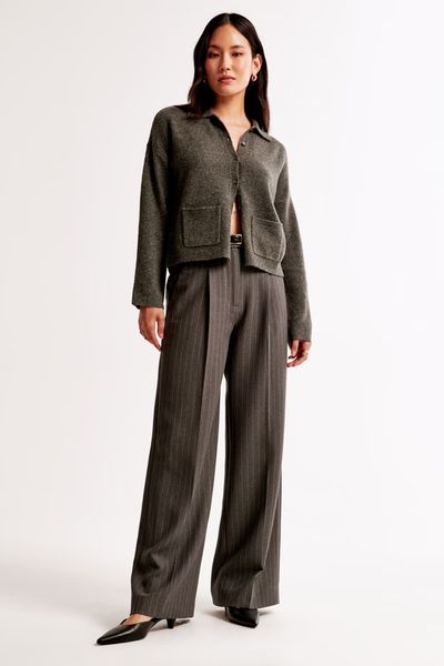 A&F Harper Tailored Ultra-Wide Leg Pants