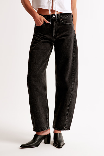 Mid Rise Barrel Jeans from Abercrombie & Fitch