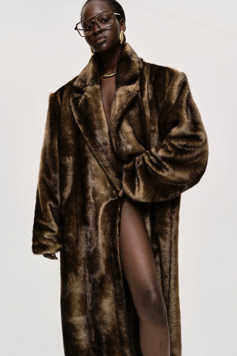 Wallis Oversized Grandpa Fur Coat from Source Unknown