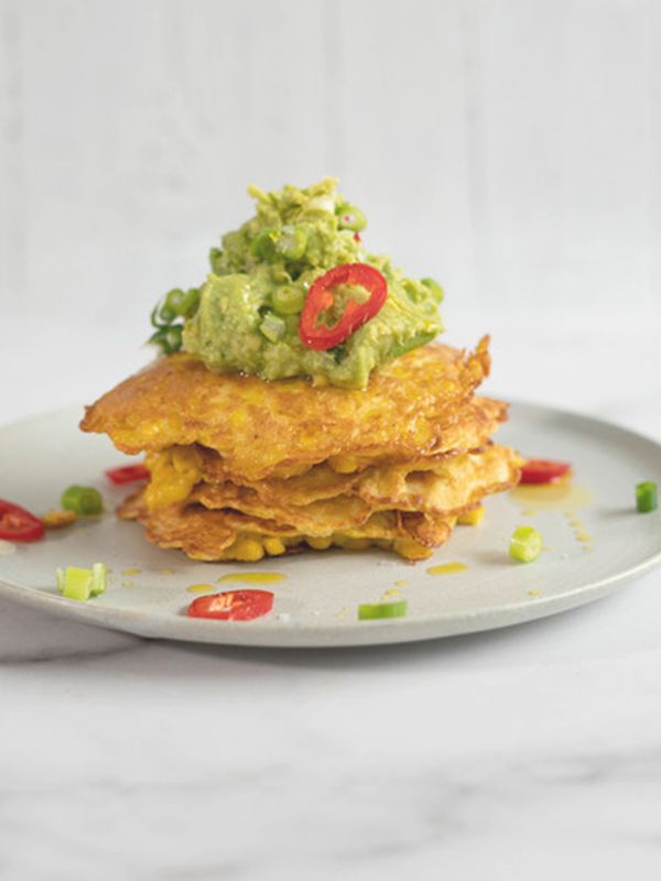 Sweetcorn Fritters With Smashed Avocado