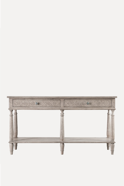 Mustique 2 Drawer Console Table from Gallery Interiors 