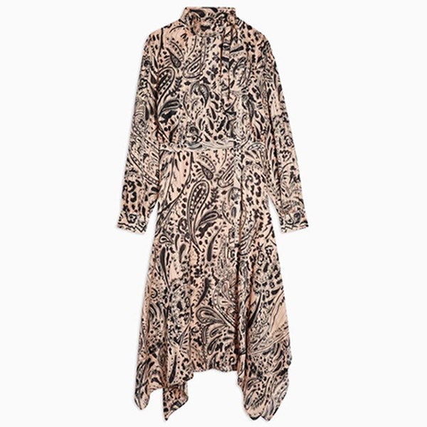 Pussybow Paisley Midi Dress