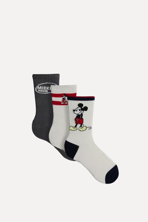 3pk Disney's Mickey Mouse Crew Socks