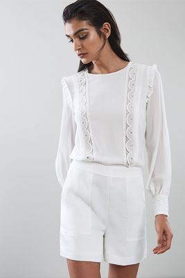 Lace Detail Playsuit from Reiss