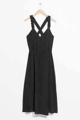 Ruffle Strap Silk Wrap Dress from & Other Stories