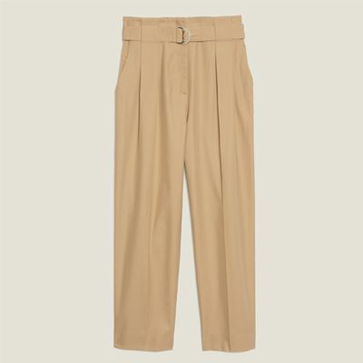 Belted High Waisted Trousers from Sandro