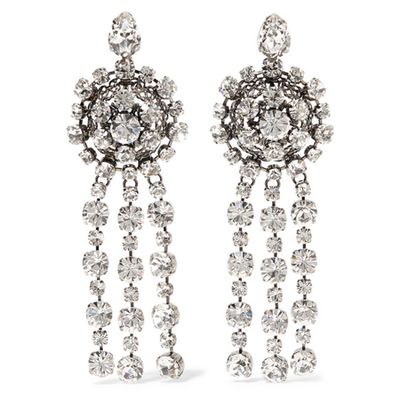 Silver-Plated Crystal Earrings from Gucci