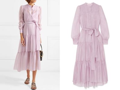 Belted Tiered Organza Midi Dress from See By Chloé