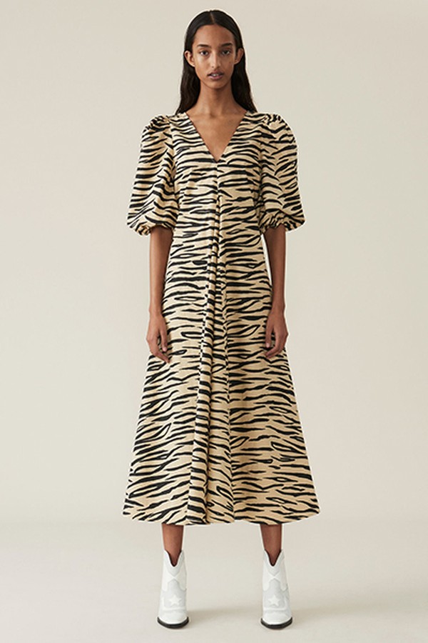 Printed Cotton Poplin Maxi Dress