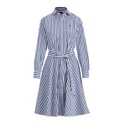 Cotton Broadcloth Shirt Dress