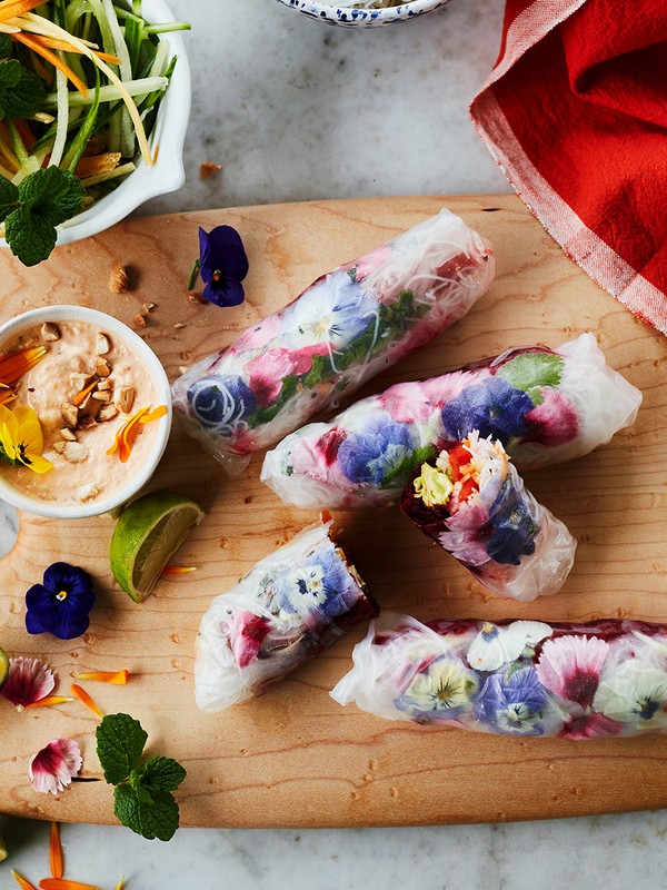 Market Garden Summer Rolls With Kimchi Mayonnaise