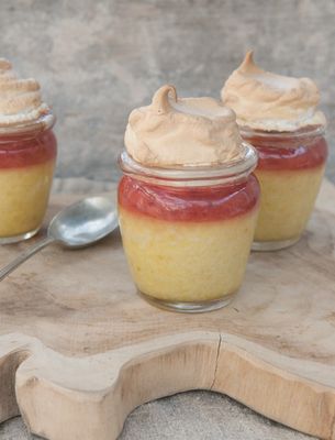 Rhubarb Queen of Puddings