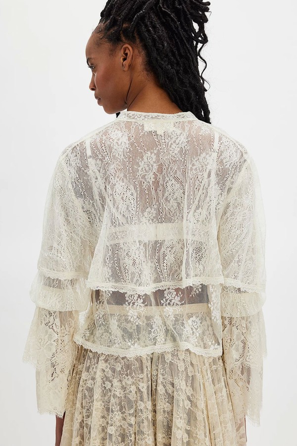 Nigel Preston Lace Cape Shirt from Free People