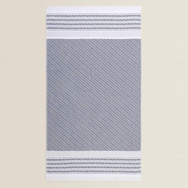 Cotton Beach Towel with Striped Borders from Zara