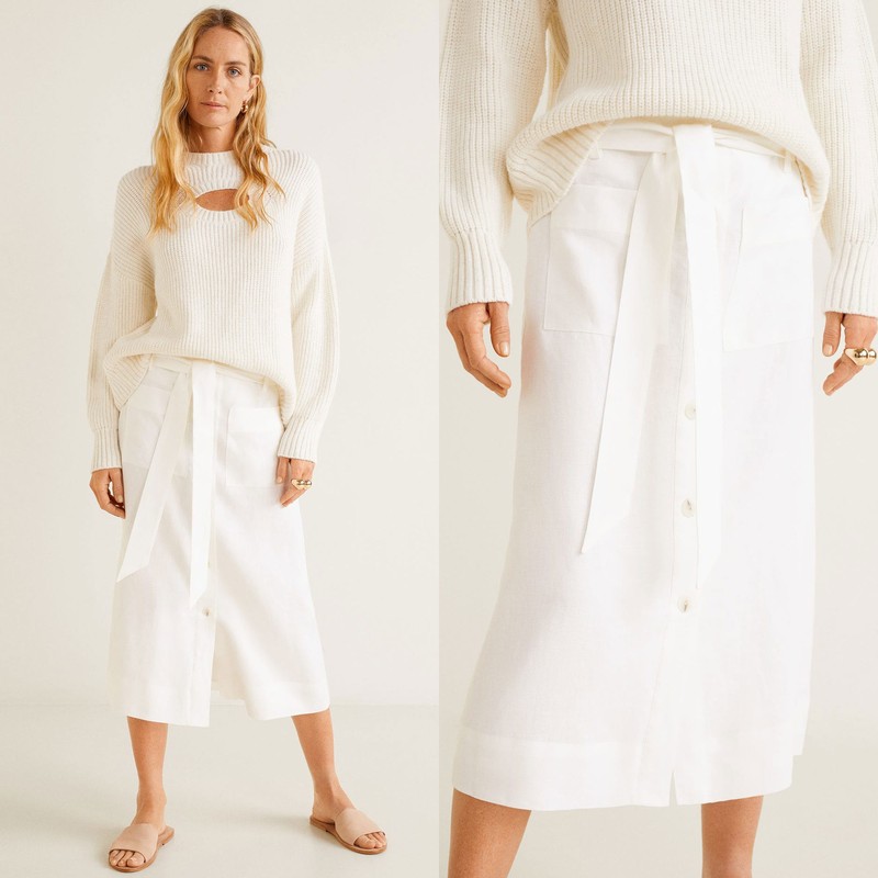 Linen Pocketed Skirt, £49.99