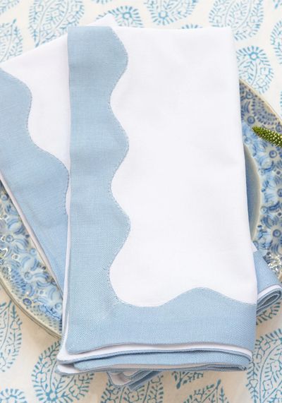 Blue Wave Napkins Set Of 4 from Sarah K