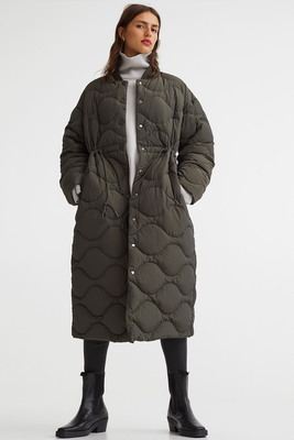 Drawstring Waist Quilted Coat from H&M