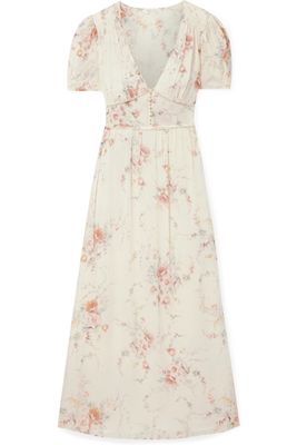 Ariel Floral-Print Silk-Georgette Maxi Dress from LoveShackFancy