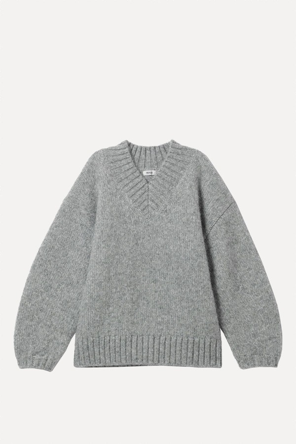 Oversized Knitted V-Neck Sweater from MONKI