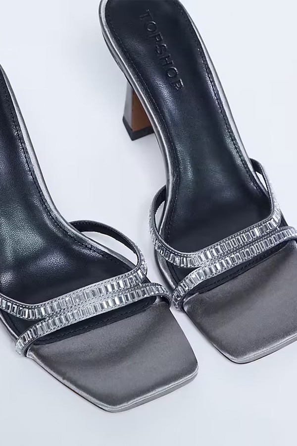 Fifi Embellished Flare Heel Sandals from Topshop