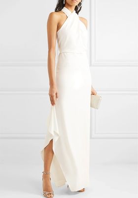 Draped Crepe Halterneck Gown from Halston
