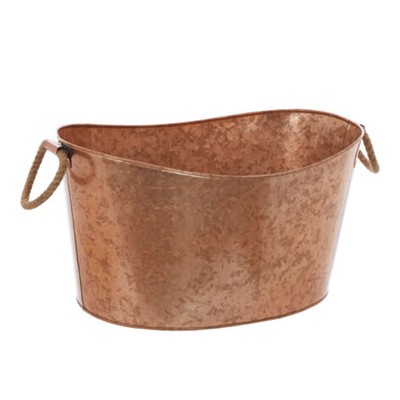 Hammered Copper Oval Tub Wine Cooler 